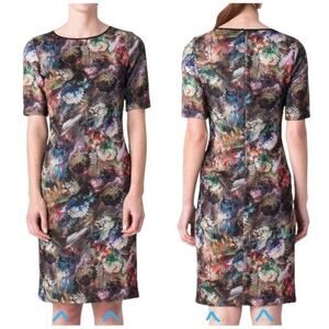 Margaret O’Leary Quilted Kaleidoscope Bodycon Dress Small Statement Maximalist